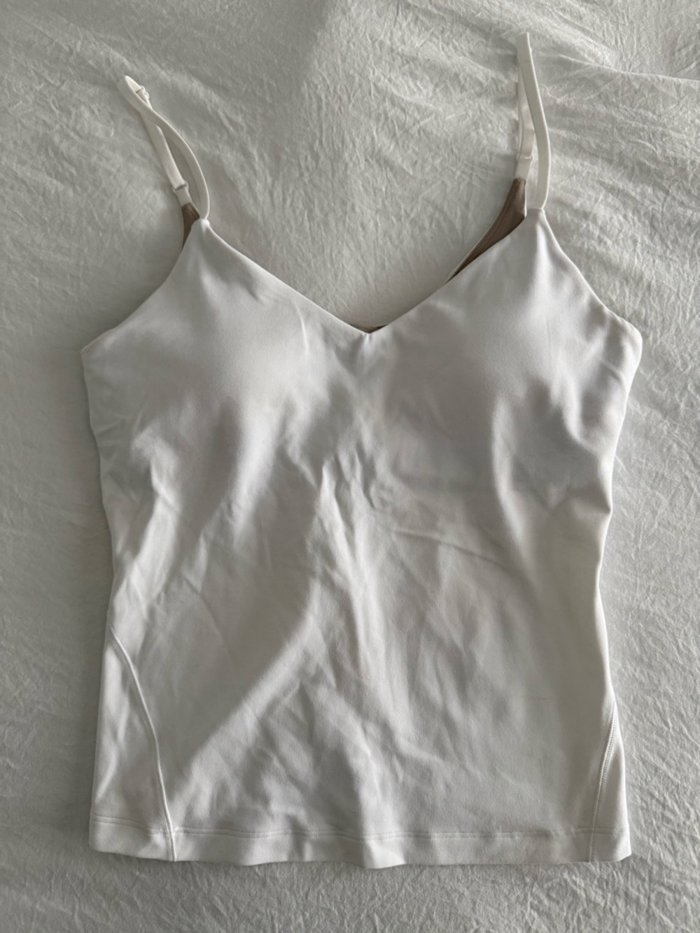 Lululemon White V-Neck Cami | Size 6
